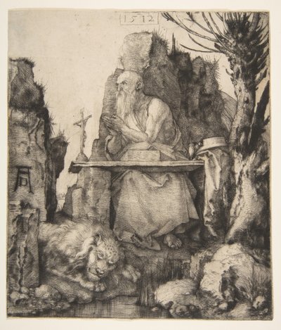 Szent Jeromos a fűzfa mellett, 1512. alkotó: Albrecht Dürer