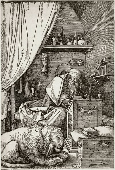 Szent Jeromos a cellájában (Bartsch 114) alkotó: Albrecht Dürer