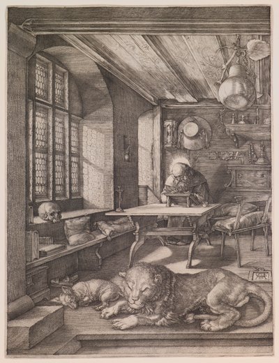 Szent Jeromos a dolgozószobájában alkotó: Albrecht Dürer