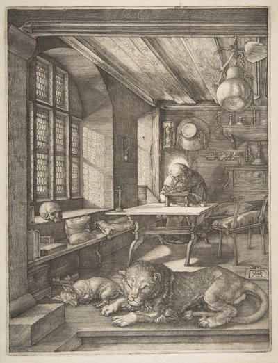 Szent Jeromos a dolgozószobájában alkotó: Albrecht Dürer