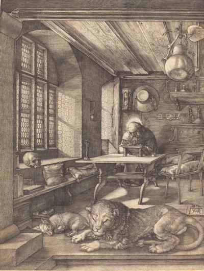 Szent Jeromos tanulmányában, 1514. alkotó: Albrecht Dürer