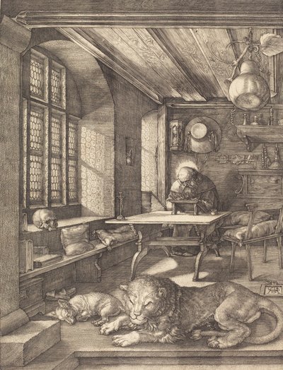 Szent Jeromos tanulmányában, 1514. alkotó: Albrecht Dürer