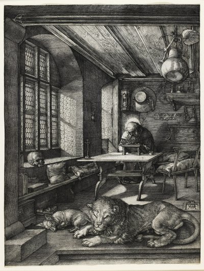 Szent Jeromos a dolgozószobájában, 1514 alkotó: Albrecht Dürer