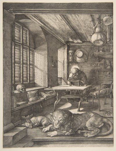 Szent Jeromos tanulmányában, 1514. alkotó: Albrecht Dürer