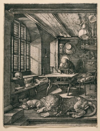 Szent Jeromos a cellájában alkotó: Albrecht Dürer
