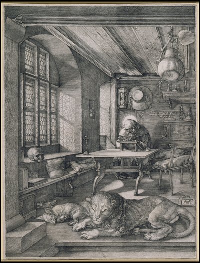 Szent Jeromos a dolgozószobájában alkotó: Albrecht Dürer