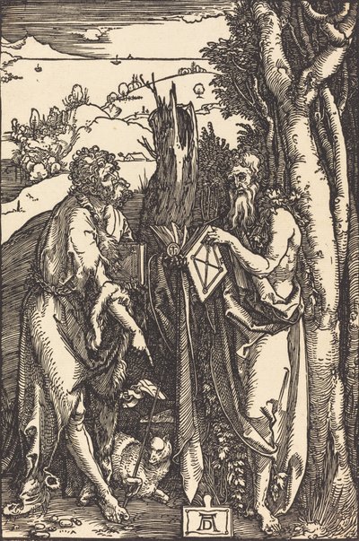 Keresztelő Szent János és Szent Onufriusz, c. 1504. alkotó: Albrecht Dürer