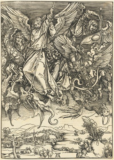 Szent Mihály harc a sárkány ellen alkotó: Albrecht Dürer