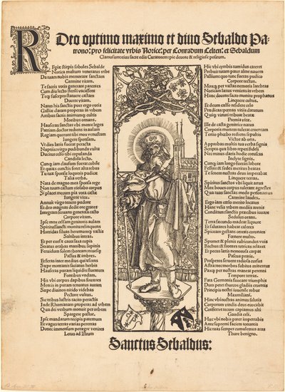 Szent Sebaldus egy oszlopon áll alkotó: Albrecht Dürer