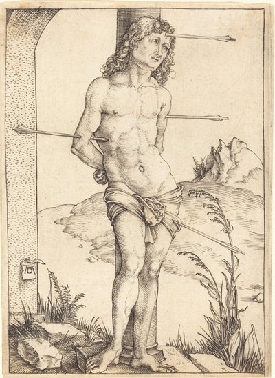 Szent Sebestyén az oszlophoz kötve alkotó: Albrecht Dürer