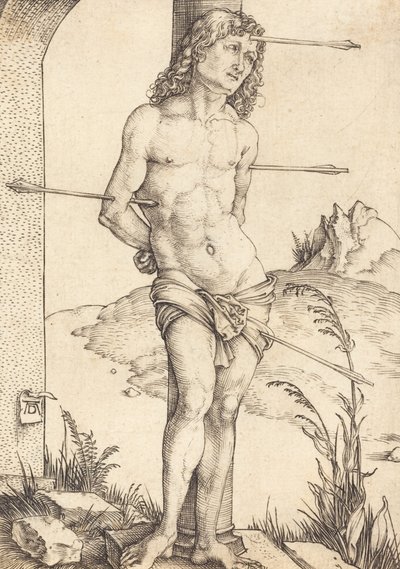 Szent Sebestyén az oszlophoz kötve, valószínűleg 14981499. alkotó: Albrecht Dürer