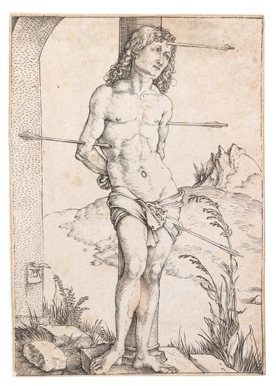 Szent Sebestyén az oszlopnál, c. 1500. alkotó: Albrecht Dürer