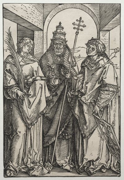 Szent István, Sixtus és Laurence. alkotó: Albrecht Dürer
