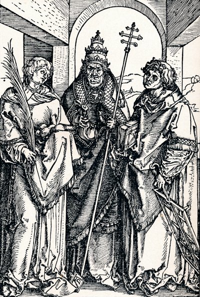 Szent István, Sixtus és Lőrinc, 1508 1906 alkotó: Albrecht Dürer