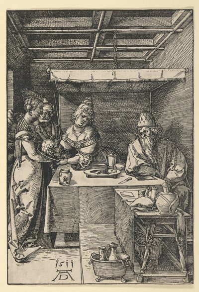 Salome átadja Keresztelő Szent János fejét édesanyjának, Heródiásnak alkotó: Albrecht Dürer