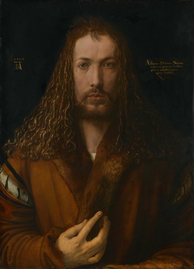 Önarckép szőrmeszoknyában, 1500. alkotó: Albrecht Dürer