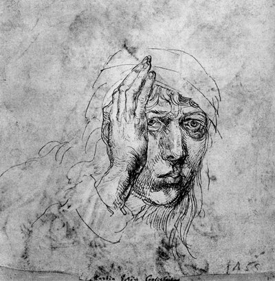 Önarckép kötszerrel, 1492, 1936 alkotó: Albrecht Dürer