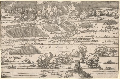 Egy erőd ostroma: bal oldali rész. alkotó: Albrecht Dürer