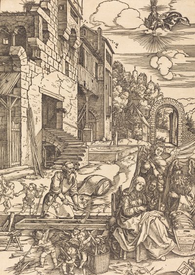 A Szent Család Egyiptomban tartózkodása, kb. 1504. alkotó: Albrecht Dürer