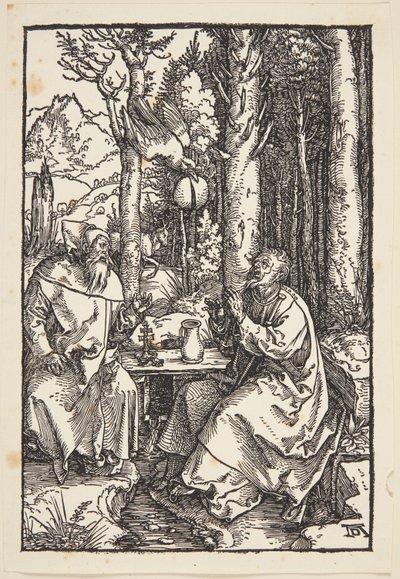 Szent Antal meglátogatja Szent Pált a pusztában alkotó: Albrecht Dürer