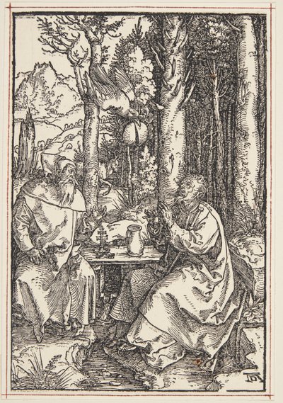 Szent Antal meglátogatja Szent Pált a pusztában alkotó: Albrecht Dürer