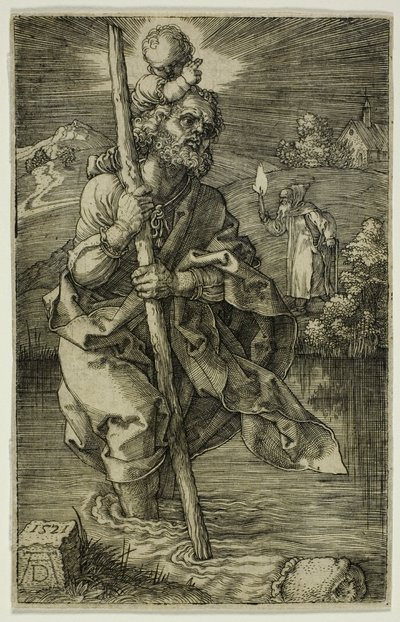 Szent Kristóf jobbra néző alkotó: Albrecht Dürer