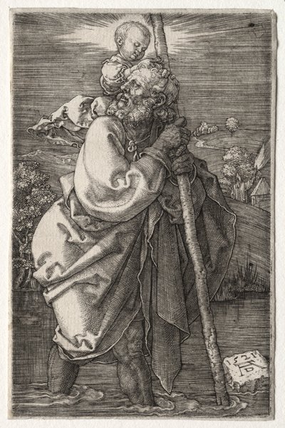 Szent Kristóf, balra néző alkotó: Albrecht Dürer
