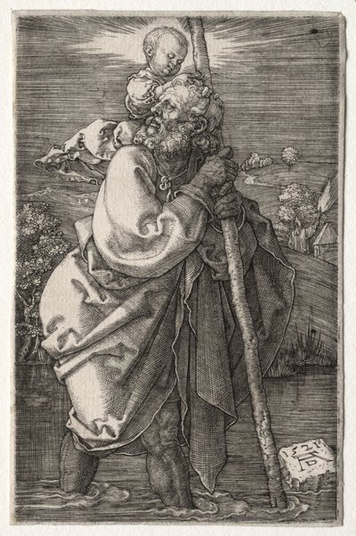 Szent Kristóf, balra néző, 1521. alkotó: Albrecht Dürer