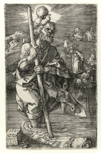 Szent Kristóf jobbra néz, 1521 alkotó: Albrecht Dürer