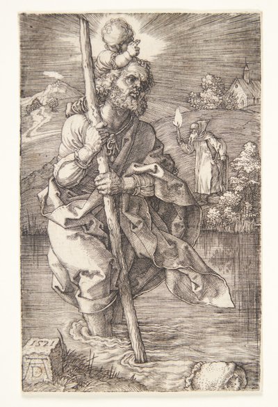 Szent Kristóf jobbra néz alkotó: Albrecht Dürer