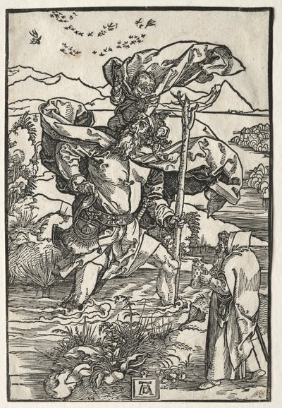 Szent Kristóf a madarakkal, c. 1501-1504. alkotó: Albrecht Dürer