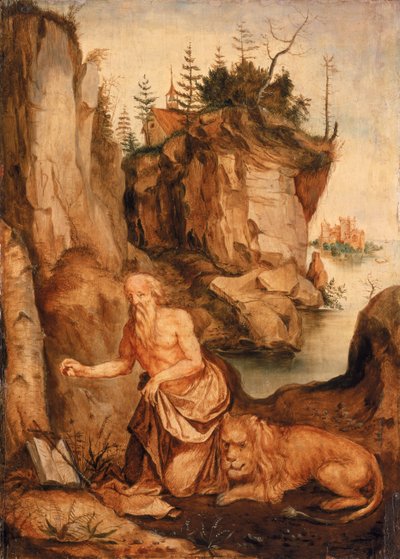 Szent Jeromos és az oroszlán, 1500 körül alkotó: Albrecht Dürer