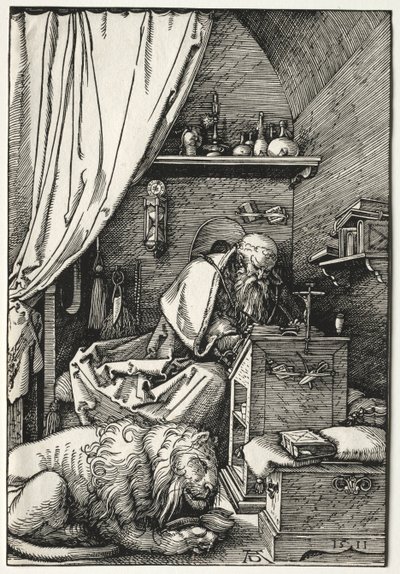 Szent Jeromos cellájában, 1511. alkotó: Albrecht Dürer