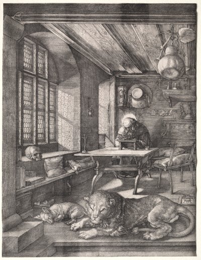 Szent Jeromos tanulmányában, 1514. alkotó: Albrecht Dürer