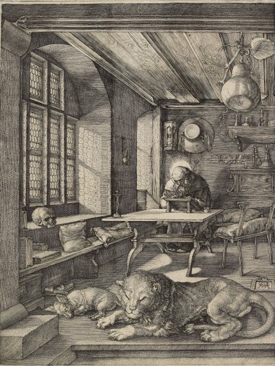 Szent Jeromos a dolgozószobájában, 1514 alkotó: Albrecht Dürer