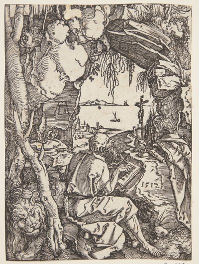 Szent Jeromos a barlangban alkotó: Albrecht Dürer