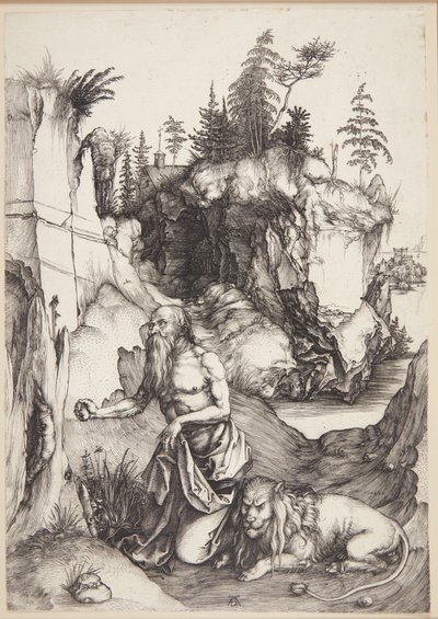 Szent Jeromos bűnbánó a pusztában alkotó: Albrecht Dürer
