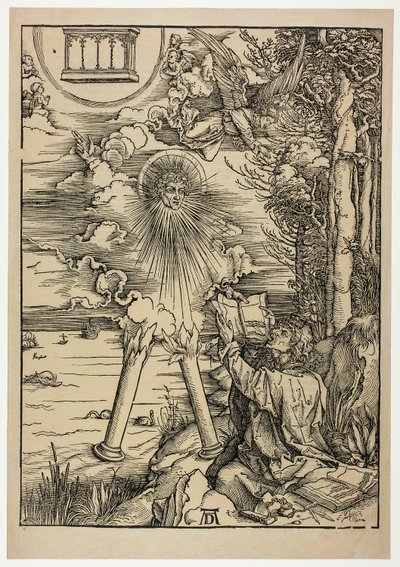 Szent János, aki felfalja a könyvet, az Apokalipszisből alkotó: Albrecht Dürer