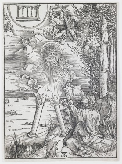Szent János, aki felfalja a könyvet, az „Apokalipszis” c. alkotó: Albrecht Dürer
