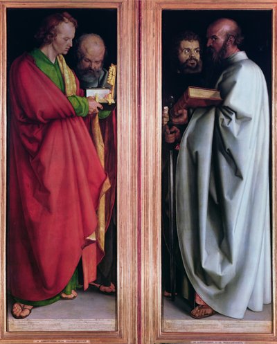 Szent János Szent Péterrel és Szent Pál Szent Márkkal, 1526 alkotó: Albrecht Dürer