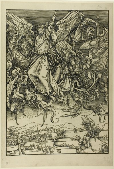 Szent Mihály harc a sárkány ellen, Az Apokalipszisből alkotó: Albrecht Dürer