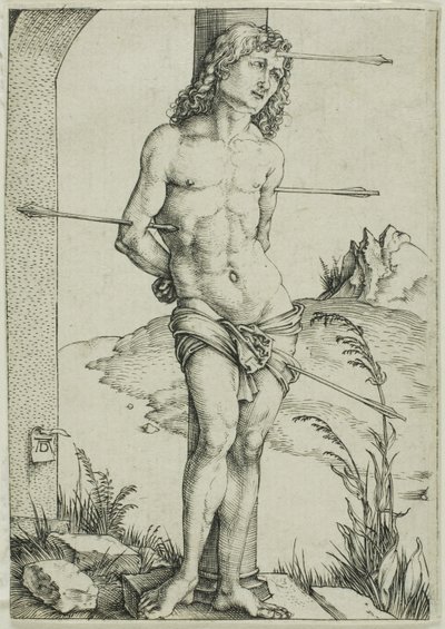 Szent Sebestyén az oszlophoz kötve alkotó: Albrecht Dürer