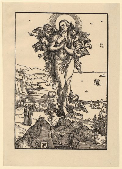 Öt ábrát tartalmazó tanulmánylap alkotó: Albrecht Dürer