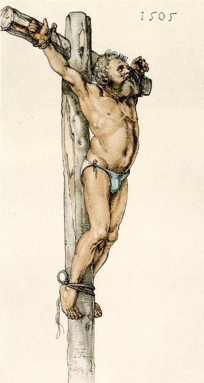 Tanulmány a jobb tolvajról alkotó: Albrecht Dürer