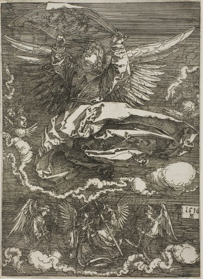 Egy angyal által kiterített Sudarium alkotó: Albrecht Dürer