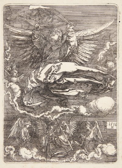 Egy angyal által kiterített sudarium alkotó: Albrecht Dürer
