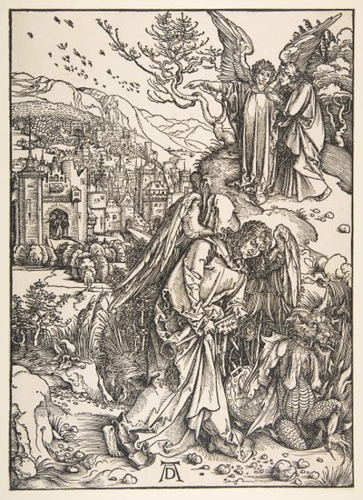 Az angyal a feneketlen gödör kulcsával, 1511. alkotó: Albrecht Dürer