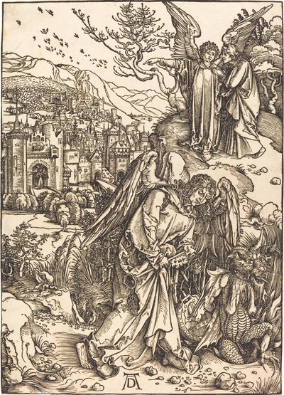 Az angyal a feneketlen gödör kulcsával alkotó: Albrecht Dürer