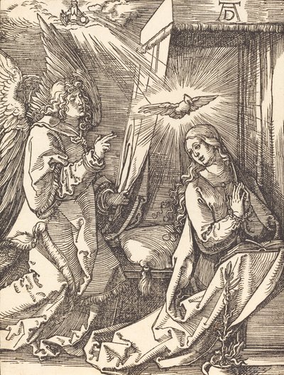 Az Angyali üdvözlet, valószínűleg c. 15091510. alkotó: Albrecht Dürer