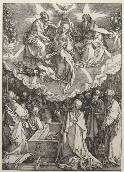 A Szűz Mennybemenetele és Koronázása, 1510. alkotó: Albrecht Dürer